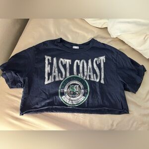 Garage Navy Cropped Tee